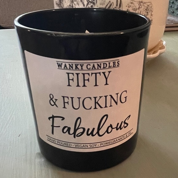 NWOT Wanky Candles-Age 50 Gift Candle-Pomegranate & Fig-Vegan Soy - Picture 1 of 4